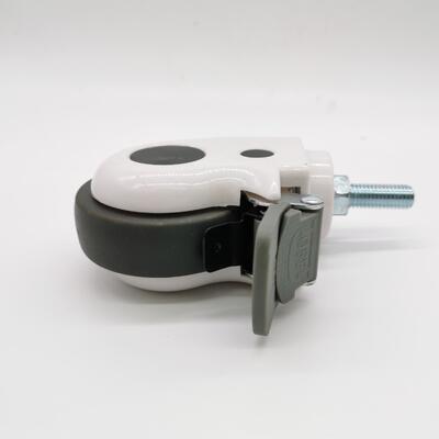 High Quality TPR Double Ball Bearing Solid Stem Medical Caster – Swivel Hospital Bed Caster Wheel