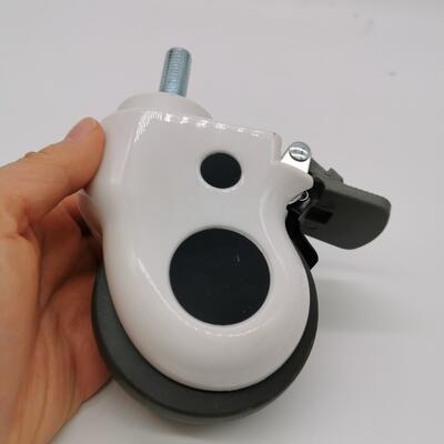 High Quality TPR Double Ball Bearing Solid Stem Medical Caster – Swivel Hospital Bed Caster Wheel