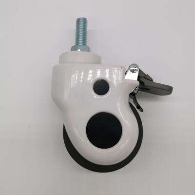 High Quality TPR Double Ball Bearing Solid Stem Medical Caster – Swivel Hospital Bed Caster Wheel