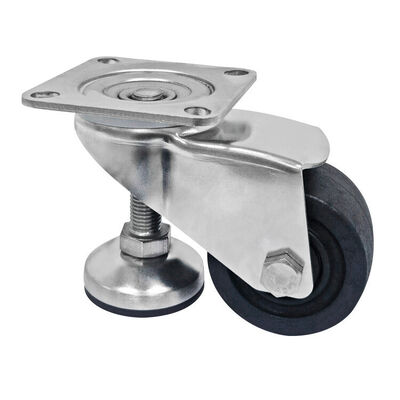 Roda Caster Perata Putar Baja Tahan Karat 304 Inci 3 – Caster Universal yang Dapat Disesuaikan untuk Meja Kerja & Peralatan