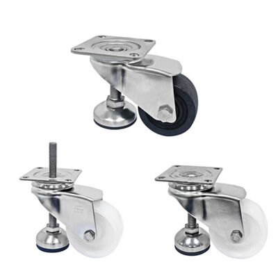 3 Inch 304 Stainless Steel Swivel Leveling Caster Wheel – Adjustable Universal Caster for Workbench & Equipment