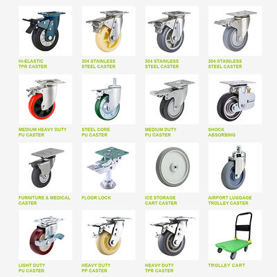Heavy Duty Impact‑Resistant 304 Stainless Steel Castor Wheels – Nylon Wheel Industrial Cart Casterssters