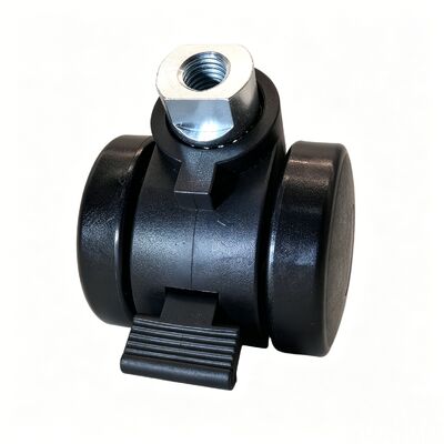 60 mm Nylon Twin-wheel Leveling Adjustable Brake and Lock Furniture Casters