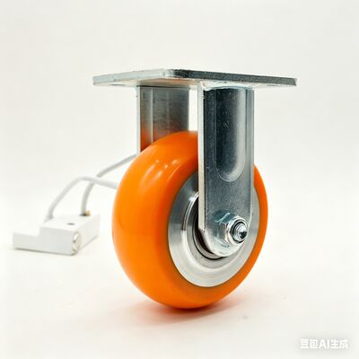Rigid Fixed Cast Polyurethane On Aluminum Rim Heavy Duty Material Handling Castors