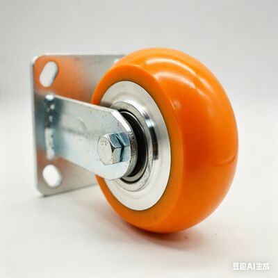 Rigid Fixed Cast Polyurethane On Aluminum Rim Heavy Duty Material Handling Castors