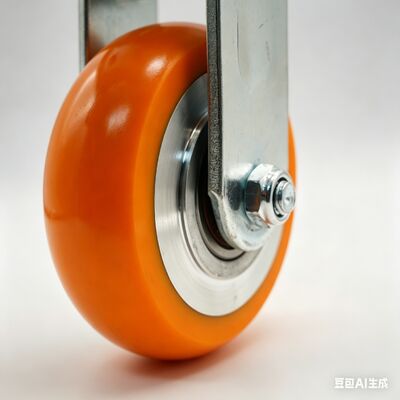 Rigid Fixed Cast Polyurethane On Aluminum Rim Heavy Duty Material Handling Castors