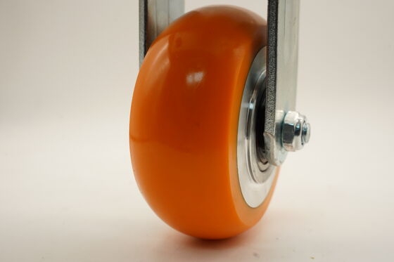 Rigid Fixed Cast Polyurethane On Aluminum Rim Heavy Duty Material Handling Castors