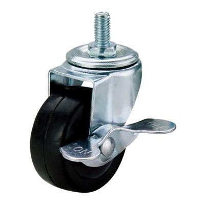 Light-Duty Black solid rubber Caster Wheels – Silent and Wear-resistant