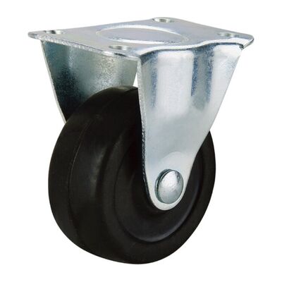 Light-Duty Black solid rubber Caster Wheels – Silent and Wear-resistant