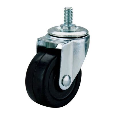 Light-Duty Black solid rubber Caster Wheels – Silent and Wear-resistant