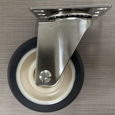 4 Inch 100mm Gray TPR Caster Wheel 360 Degree Rotation Castor for Industrial