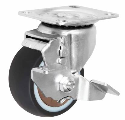 Light-Duty Brown TPR Caster Wheels – Silent and Wear-resistant & Non-Marking