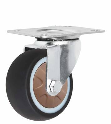Light-Duty Brown TPR Caster Wheels – Silent and Wear-resistant & Non-Marking