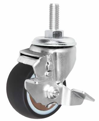 Light-Duty Brown TPR Caster Wheels – Silent and Wear-resistant & Non-Marking