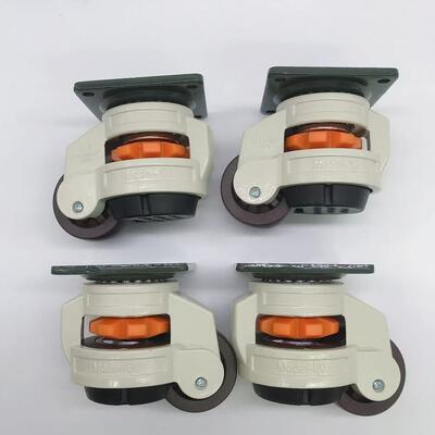 GD60F Heavy Duty Leveling Caster Wheel with 500kg Capacity, Aluminum Alloy Housing, and Dacromet Coating