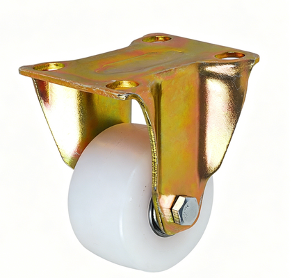 2 Inch White PO Industrial Caster Wheel with Double Ball Bearing 50mm Diameter and 150kg Load Capacity