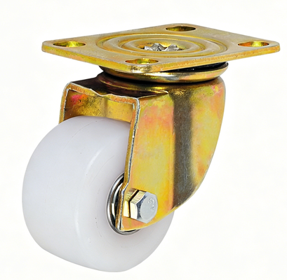 2 Inch White PO Industrial Caster Wheel with Double Ball Bearing 50mm Diameter and 150kg Load Capacity