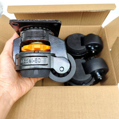 Leveling Adjustable Caster Wheel Heavy Duty 50kg Load Capacity Retractable Swivel Casters for Industrial Machine Cabinet
