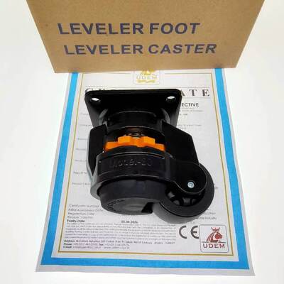 Leveling Adjustable Caster Wheel Heavy Duty 50kg Load Capacity Retractable Swivel Casters for Industrial Machine Cabinet