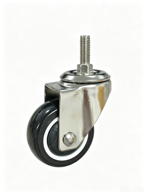 NEW Stainless Steel Workmanship Anit-rust single ball bearing 75mm 3 inches Polyurethane Caster wheel for Trolley