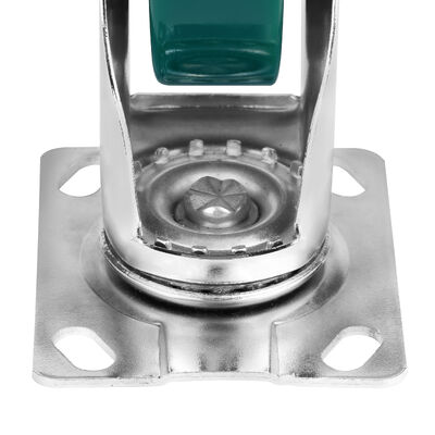 4/5/6inch PU Wheel Casters Swivel Top Plate Threaded Stem Castor Automobile Industry Medium Heavy Duty Steel Core Casters Wheel