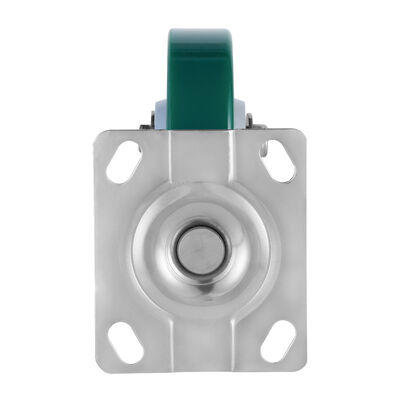 4/5/6inch PU Wheel Casters Swivel Top Plate Threaded Stem Castor Automobile Industry Medium Heavy Duty Steel Core Casters Wheel