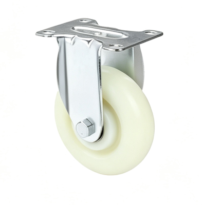 Medium-Duty Whitee PP Castor Wheel Wear Resistant Pulley Trolley Casters With Brake 3 Inch 4 Inch 5 Inch Double Ball Bearing