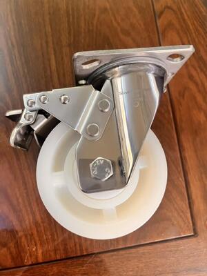 4/5/6/8 inches Heavy duty Stainless steel Anti-rust PA Nylon Caster wheel 500kg Loading capacity 