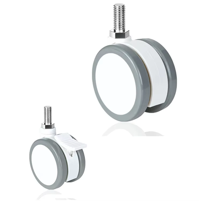 3/4 inch design twins PU wheels caster funiture caster